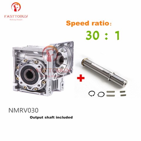 NMRV030 30:1 Worm Gear Reducer RV30 RV030 Worm Gearbox Speed Reducer + Output Shaft for NEMA23/36/42 Sevor/Stepper Motor ► Photo 1/6