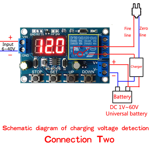 DC 6-40V Battery Charger Discharger Board Undervoltage Overvoltage Protection Board Module Precision Auto Off Module Discharger ► Photo 1/5