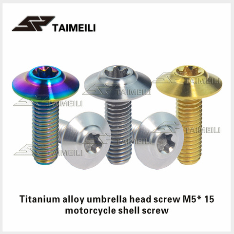 TAIMEILI Titanium alloy umbrella head screw M5 x 15/20mm motorcycle refitted 1pcs ► Photo 1/3