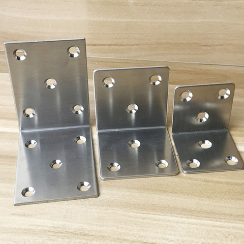 Stainless Steel Angle  Cabinet Hardware Connection Angle Iron Partition Fixed Support Laminates Care 90 Degrees GH70X70X50 ► Photo 1/2