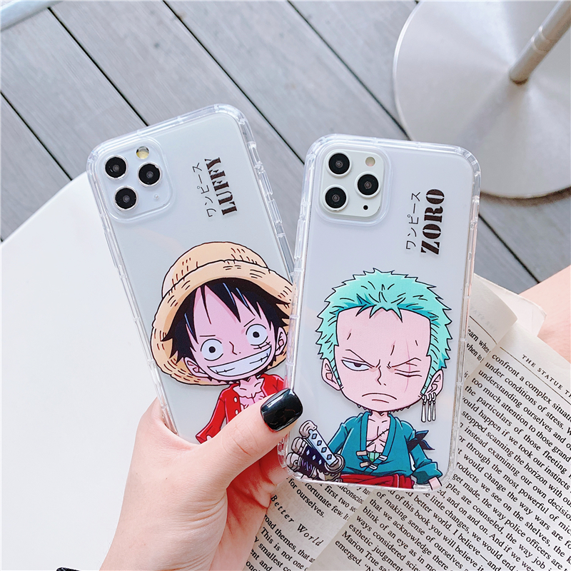 Capa Anime One Piece Luffy Zoro para iPhone 11 Pro Max 12 Pro Max