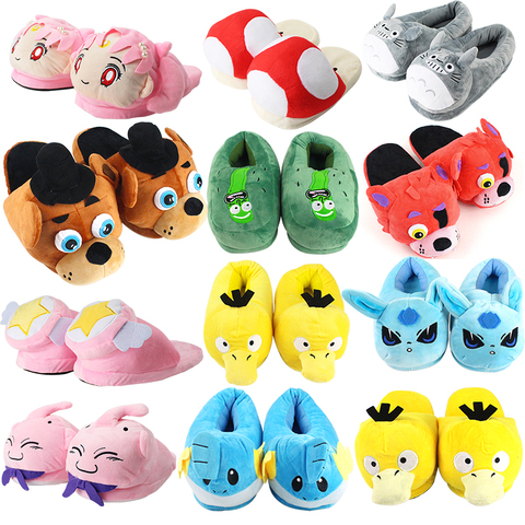 26-32cm Cartoon Plush Slippers My Neighbor Totoro Sailor Moon Chibi Card Captor Jack Soft Stuffed Shoes Doll Cute Animals Doll ► Photo 1/6