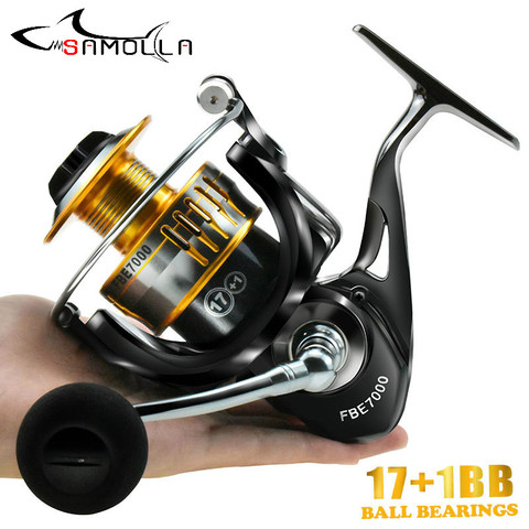 New Fishing Reel Spinning Reels 17+1BB 5.0:1/4.7:1 High Speed Gear Ratio Pesca Carp Molinete Light Weight Ultra Smooth Powerful ► Photo 1/6