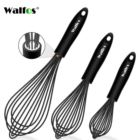 WALFOS Multifunctional Rotary Manual Egg Beater Mixer Mini Plastic Kitchen Egg Whisk Bake Tool Egg Agitator Silicone Whisk ► Photo 1/6