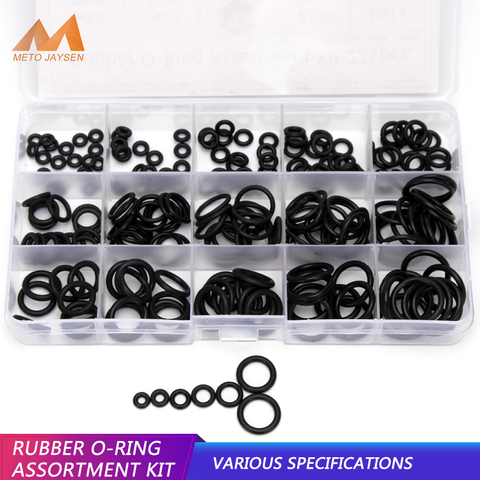 PCP DIY NBR Sealing O-rings Durable Gasket Replacements OD 6mm-20mm CS 1.5mm 1.9mm 2.4mm 15 Sizes Rubber Washer 225pcs/SET DQ003 ► Photo 1/6