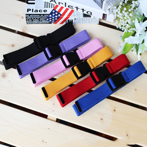 Men Fashion Black Canvas Belt Women Casual Waist Belts With Plastic Buckle Unisex Harajuku Solid Color Long Belts Ceinture ► Photo 1/6