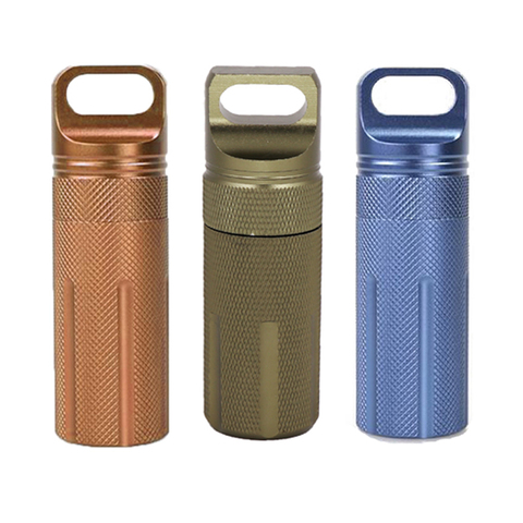 EDC waterproof hike box capsule Survive seal holder storage camp medicine match pill outdoor dry bottle trunk Container case ► Photo 1/1
