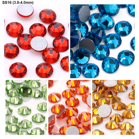 SS16 Multi-color non-hotfix Rhinestone 1440pcs/pack Flatback glue on For Nail Art decorations  Fabric Garment Rhinestone ► Photo 1/6