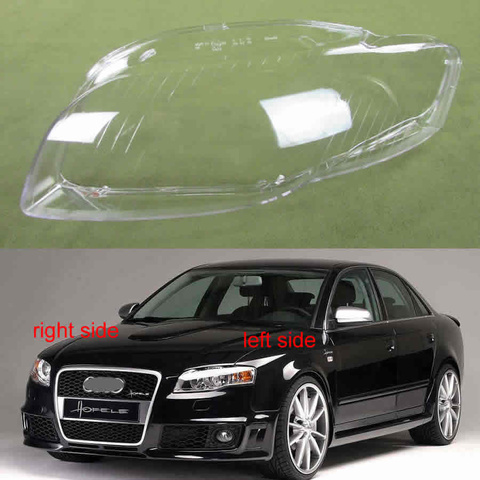 For Audi A4 B7 2006 2007 2008 Front Lamp Shade  Lamp Headlight Mask Headlights Shell Lampshade Cover Lens Glass ► Photo 1/6