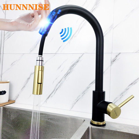 Touch on Kitchen Faucets,stainless Steel Pull Out Kitchen Mixer Tap Smart Touck Kitchen Tap,hot Cold Sensor Touch Kitchen Faucet ► Photo 1/6