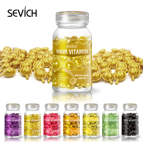 Sevich 30pcs Hair Vitamin Keratin Complex Oil Capsule Hair Serum Moroccan Treatment Oil For Dry Hair Nourishing Scalp Treatment ► Photo 1/6