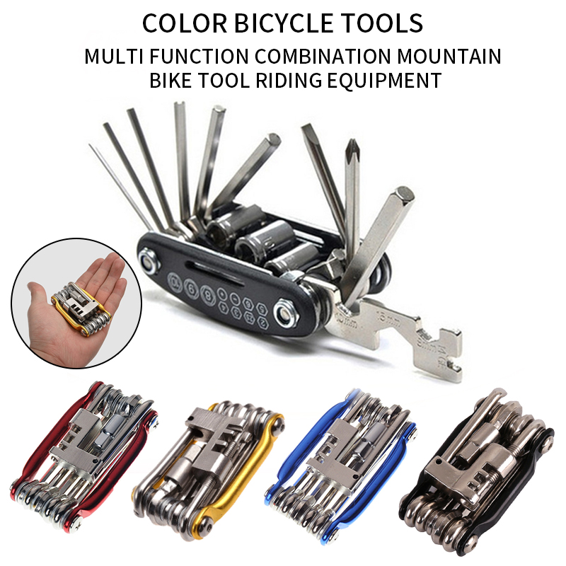 16 in 1 Multipurpose Tool Wrench Screw driver Portable Mountain bicycle Allenkey