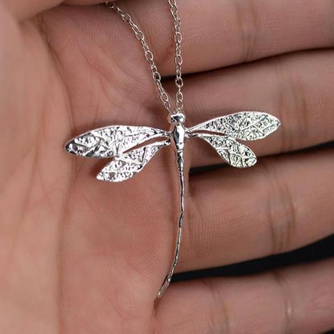 Trendy and unique Fashion Women Dragonfly Pendant Clavicle Chain Necklace Adjustable Jewelry Christmas New Year  Halloween Gift ► Photo 1/1