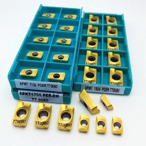 APMT1135 APMT1604 PDER TT9080 carbide insert APMT CNC lathe parts tool APKT1705 PER TT9080 for indexable milling cutter APKT ► Photo 1/6