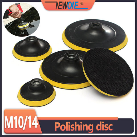 M14 M10 Polishing Pad Buffing Plate Disc Adhesive Backed Hooks 75mm~180mm for Car ► Photo 1/6