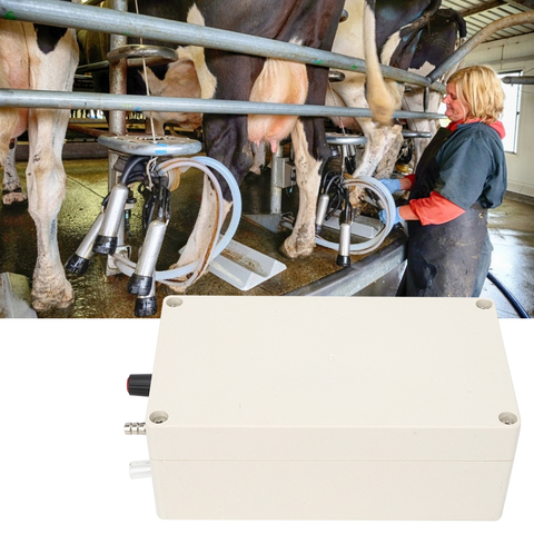 Electric Cow Goat Sheep Milking Machine Vacuum Pump ABS Bucket Suction Milker Farm Livestock Household Milking Machines 12V ► Photo 1/6