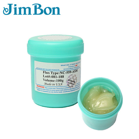 JimBon NC-559-ASM TPF Flux Anti-Wet No-Clean 100g Cream AMTECH Solder Paste ► Photo 1/6