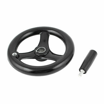 16mm x 160mm Black Bakelite 3 Spoked Handwheel Hand Wheel w Handle for Lathe ► Photo 1/3