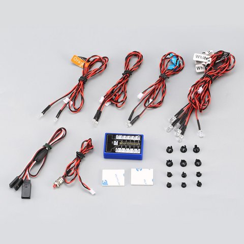 12 Ultra LED Flashing Bright Light Strobe Lamps Kit System for 1/10 1/8 RC Drift HSP TAMIYA CC01 4WD Axial SCX10 RC Car Truck ► Photo 1/6