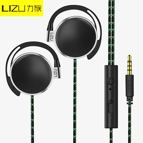 LIZU Ear Hook Headphones Sport Running Stereo Bass Music Headset  Earphone Noise Cancelling fone de ouvido for iPhone ios ► Photo 1/6
