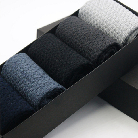 Men Bamboo Fiber Socks Brand New Casual Business Deodorant Breatheable Long Soft Mesh Cotton Comfortable Socks Men 5pairs 2022 ► Photo 1/6