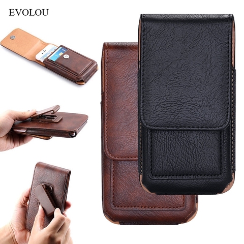 Vertical Pouch for Xiaomi Mi 11 Pro Case Card Slot Leather Waist Bag for Xiaomi POCO M3 X3 NFC Mi 10T Lite 9 SE Belt Clip Cover ► Photo 1/6