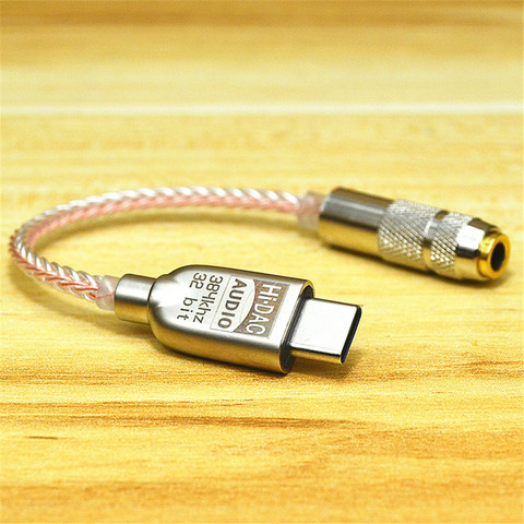USB C DAC Headphone Adapter Portable 32bit386kHz Hifi DSD600ohm High Resistance Amplifier-Type C to 3.5mm Jack Adapter - ALC5686 ► Photo 1/6