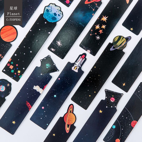 30 Pcs/Pack Various Planet Bookmark Paper Cartoon Animals Marks Book Reading Item Creative Gift for Kids Children Stationery ► Photo 1/5