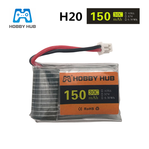 Original Hobby Hub 1pcs 3.7V 150mah 30C Lipo Battery For RC JJRC H20 Airplane Helicopter Drone battery ► Photo 1/2