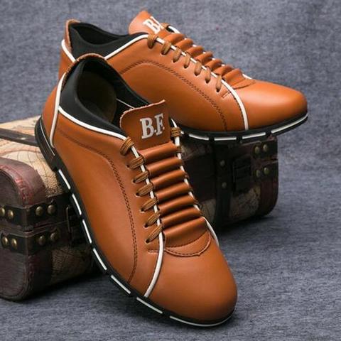 YEELOCA Spring Casual Shoes Fashion Leather Shoes for Men Summer