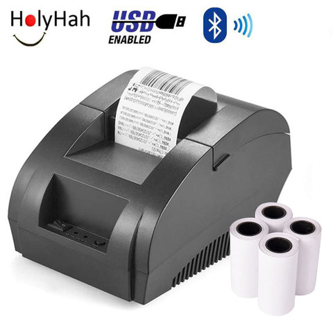 Thermal Receipt Printer 58mm POS Printer Bluetooth USB For Mobile Phone Android iOS Windows For Supermarket and Store ► Photo 1/6