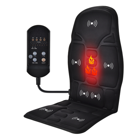 Electric Vibrating Massage Car Seat Massage Chair Mat Portable Massager Cushion Home Infrared Heating Back Vibrator Pain Relief ► Photo 1/6