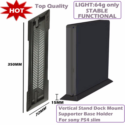 Hot Vertical Stand Dock Mount Supporter Base Holder for Sony PS4 Slim Black ► Photo 1/6