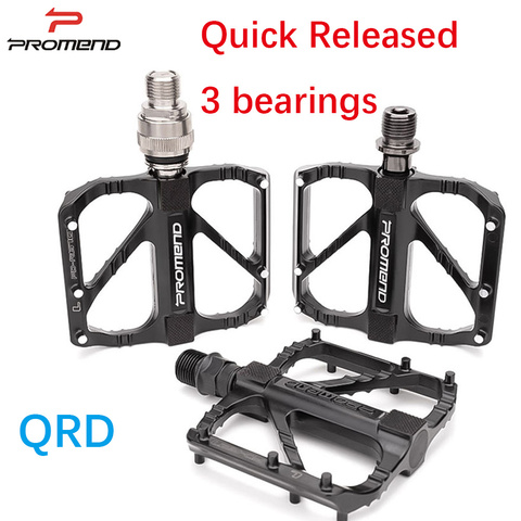 Promend Bike Pedal Quick Release 3 Bearing MTB Pedal  Aluminum Metal Body Smooth Lubricate road Bike Pedal R67 wellgo xpedo qrd2 ► Photo 1/6