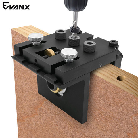 Doweling Jig 6/8/10/15mm Pocket Hole Jig 3 In 1 Woodworking Drill Guide Hole Saw Aluminium Alloy ► Photo 1/6