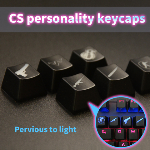 CS GO Gaming keycaps Key Button CSGO key caps game keycap Game Accessories Personality Pervious ABS Cap for Mechanical keyboard ► Photo 1/6