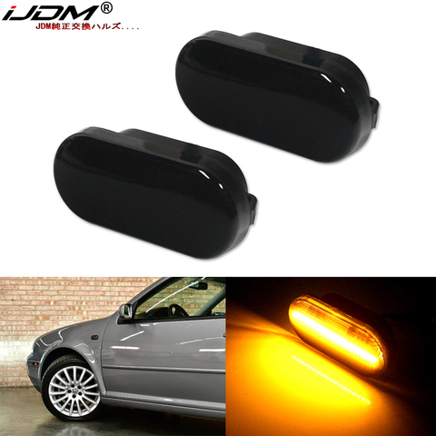 iJDM Canbus Amber Yellow Smoke Side Marker Lights Turn Signal Lights led Indicator For VW Bora Golf 3 4 Passat 3BG Polo SB6 12V ► Photo 1/6