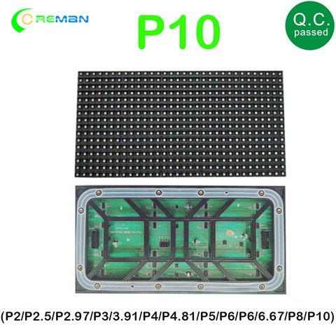 P6 P8 P10 Outdoor LED Module 320x160mm SMD3535 3-in-1 320*160mm RGB LED Video Panel Unit 32*16 Pixels IP65 Waterproof ► Photo 1/6