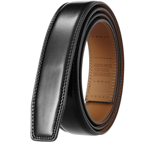 3.1CM New Luxury No Buckle Belt Brand Belt Men High Quality Male Genuine Real Leather Strap ForJeans Men's Belt LY131-3691 ► Photo 1/6