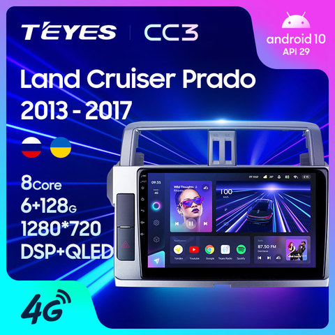 TEYES CC3 For Toyota Land Cruiser Prado 150 2013 - 2017 Car Radio Multimedia Player Navigation stereo No 2din 2 din DVD ► Photo 1/6