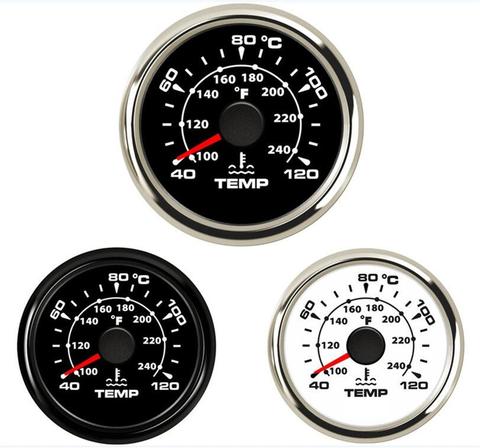 1pc 287.4~22.4ohm Water Temperature Gauges 52mm 40-120 Degree Water Temp Meters Auto Device Sending Unit for Car Ship Motorcycle ► Photo 1/6