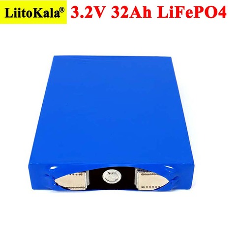 Liitokala 3.2V 32Ah Battery Pack LiFePO4 Phosphate 32000mAh for 12V 24V 48V Motorcycle Car Motor Batteries Modification Nickel ► Photo 1/6