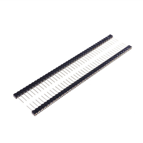 2 Pcs Round Pin Machined Diameter 0.5mm 1x40 40 Pin Female Header Pitch 0.100