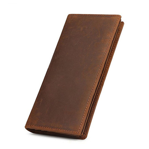 MAHEU Mens Genuine Leather Bifold Wallet Credit Card Long Purse Leather Men Phone Wallet Cow Leather Long Purse Christmas Gift ► Photo 1/6