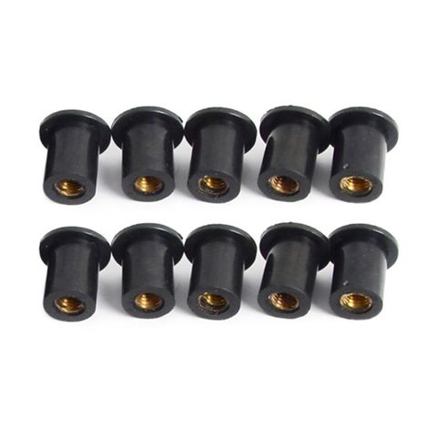 10 Pcs M4/M5/M6 Rubber Well Nuts Blind Fastener Windscreen Windshield Fairing Cowl Fastener Accessories for Motorcycle ► Photo 1/6