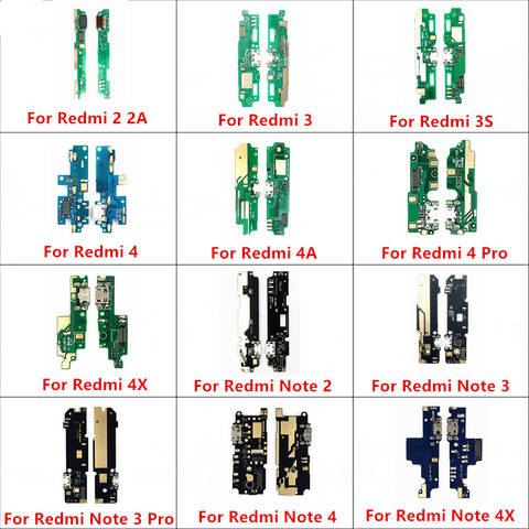 USB Charging Port Board Plug Flex Cable Connector Parts With Microphone For Xiaomi Redmi Note 3G 4G 3 3S 4 4A 4x Pro 2 2A Gloal ► Photo 1/1