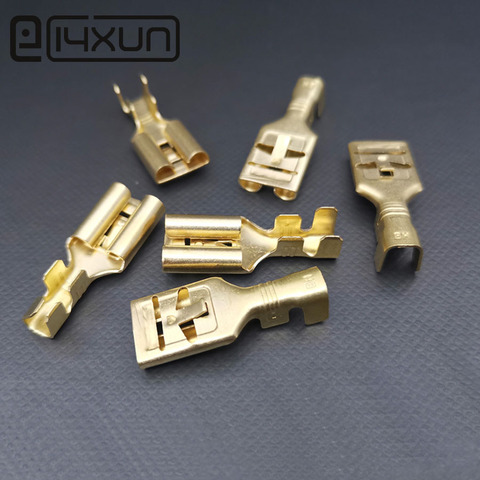 10Pcs 9.6mm Female Crimp Terminal 9.5 High Current Car Automotive Connector Spade Terminals for 2-4mm2 Cable ► Photo 1/1