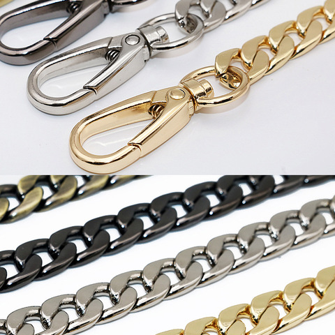 Meetee 60/100/110/120cm Handbag Metal Chains with Buckles DIY Bags