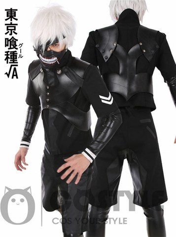 Fast Shipping Anime cosplay Tokyo Ghoul Cosplay Costume Kaneki Black Jumpsuit Battle Uniform Halloween Carnival Cosplay Costume ► Photo 1/6