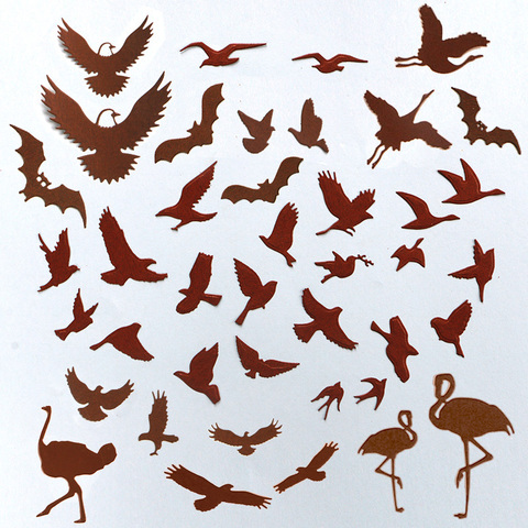 DUOFEN METAL CUTTING DIES small flying birds eagle sea gull swallow dove stencil DIY Scrapbook Paper Album 2022 new ► Photo 1/6